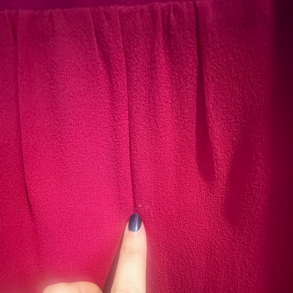 Anthropologie Moulinette Soeurs Sleeveless Magenta Ruffle Mini Dress Size 6 - Picture 6 of 7